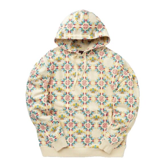 Clot Apparel Men's Printed Cream Hoodie with Pouch Pocket NEW Size Medium - Picture 1 of 11